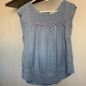 Light blue Lacy top